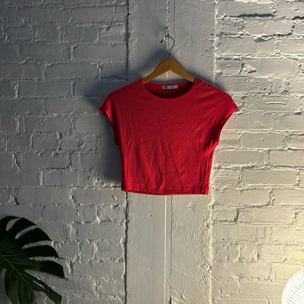 Hot pink crop top